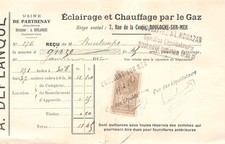 1912 GAS LIGHTING AND HEATING IN PARTHENAY - M. BONTEMPS