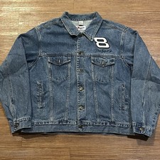 Vintage Embroidered Dale Earnhardt Jr Denim Jacket XXL - Bud Racing Back Hit