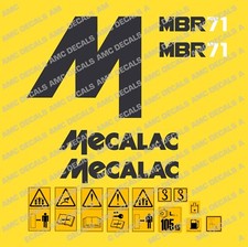 Autocollants De Décalques MECALAC MBR71 ROLLER