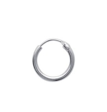 Boucle d'oreille UNITAIRE créole diametre 14 mm argent massif 925°°°garanti