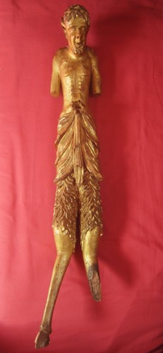 Faune satyre sculpture bois