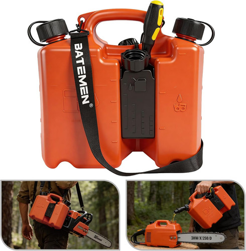 Dual chamber chainsaw fuel and - dual-chamber,