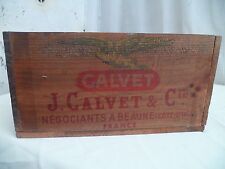 Antique Calvet Gold Rate Empty Wine Case circa 1950s/60s