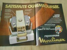 1981 Advertising Moulinex Ironer Satisfied or Refunded
