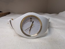 Ice Watch Unisex Quartz White GL.WE.US.13 Integrated Silicone Band Running Well 