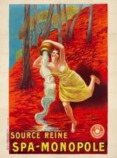 PUB SOURCE REINE SPA MONOPOLE Rxua-POSTER HQ 45x60cm d'une AFFICHE VINTAGE