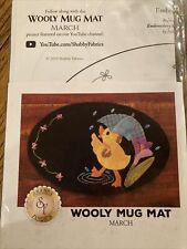 Shabby Fabrics Wooly Mug Mat March Duck Rain Umbrella Pattern Only