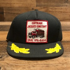 Vintage Coffrage Jacques Constant Hat Snapback Cap Mens Black 80s Quebec - READ