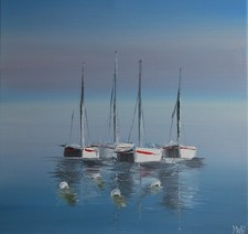 "Voiliers n°2503"+ Huile sur