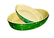 2 PLATS au FOUR en terre cuite_ALSACE Poterie de Soufflenheim