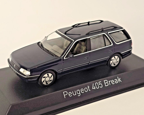 Peugeot 405 break bleu - 405, (kombi)