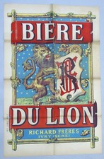 AFFICHE POSTER BIERE DU LION