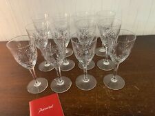12 Baccarat Crystal Palm Cut Red Wine Glasses (Price Per Piece)