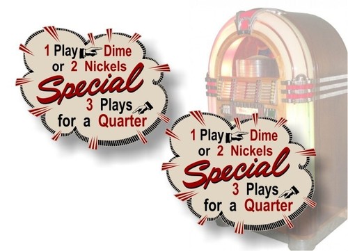 Jukebox nickels dime - nickels,