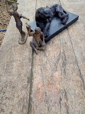 Sculpture panthère bronze sur