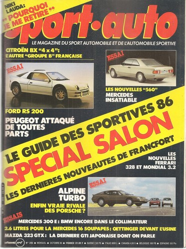Sport auto 285 1985 italie - 285, gp