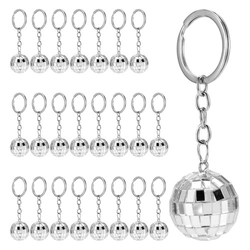 Porte clés boule disco 24 - 1x(porte-clés, disco,