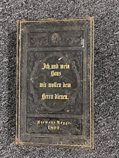 Antique German 1892 Leather Hardcover Religious Bible Book