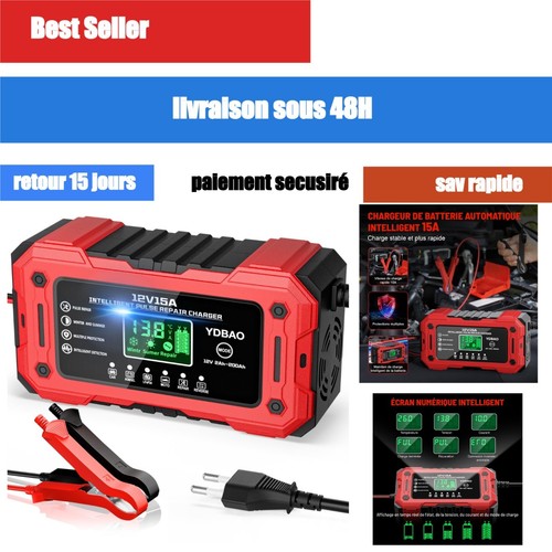Chargeur batterie 12v - batterie, 15a