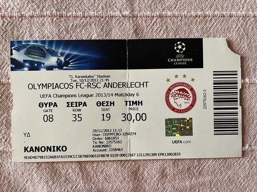 Match ticket olympiakos - olympiakos,