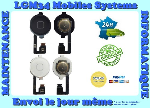 Bouton home nappe iphone - bouton, +