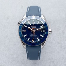 Omega Seamaster Planet Ocean Co-Axial GMT Blue Dial Titanium
