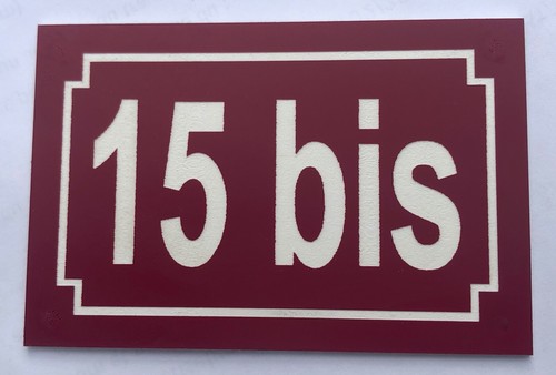 Plaque pvc numero rue de - numero,