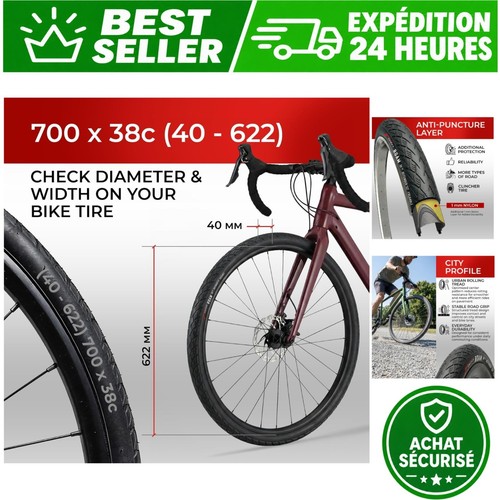 Fincci pneu vélo 700x38c - pneu,