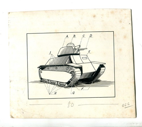 Dessin original chars blindés - chars,
