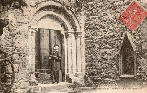 Cpa villelongue porte entree - d,