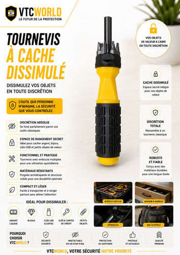 Coffre dissimulé tournevis - coffre,