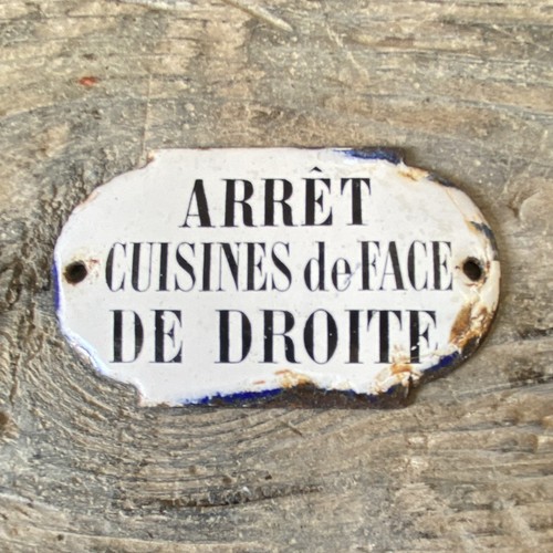 Plaque ovale émaillée métal