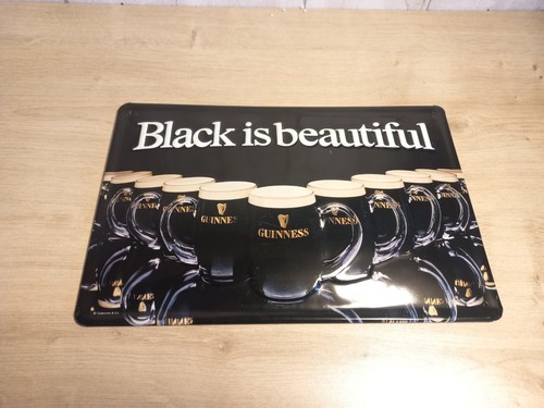 Plaque métal guinness - plaque, black