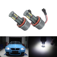 Kit BMW Angel Eyes H8 120W LED Blanc Xenon Feux de Jour Série 1 3 5 6 X Z Canbus