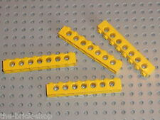 LEGO TECHNIC yellow bricks perforated bars with holes 1 x 8 ref 3702