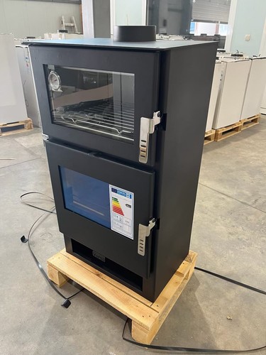 Poêle bois avec four inox - avec,