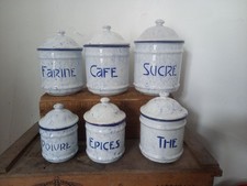 Serie 6 Pots à Epices Tole