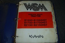 Kubota B1550 B1550HST B1750 B1750HST B2150HST Tractor Shop Service Manual xz