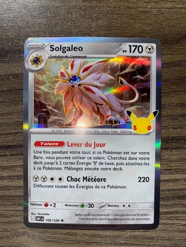 Carte pokémon solgaleo - carte,