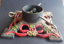 pied support stand pour sapin de noël en fonte en tbe 26cm par 26cm