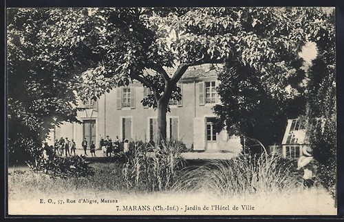 Cpa marans jardin - marans,,