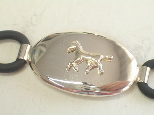Bracelet avec cheval - bracelet, argent