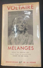 Voltaire. blends. Paris. Gallimard (La Pleiade). 1961.