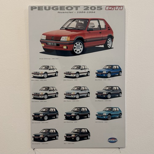 Plaque métal peugeot 205 - peugeot,