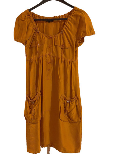 Silk and soie - robe, abricot