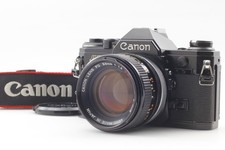 [N MINT] Canon AE-1 Black 35mm Film Camera SLR FD 50mm f1.4 SSC Lens From JAPAN