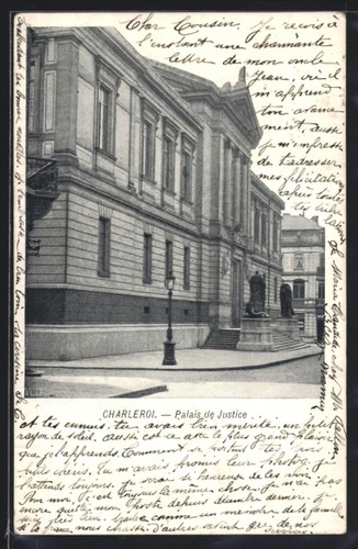 Cpa charleroi palais de - charleroi,,