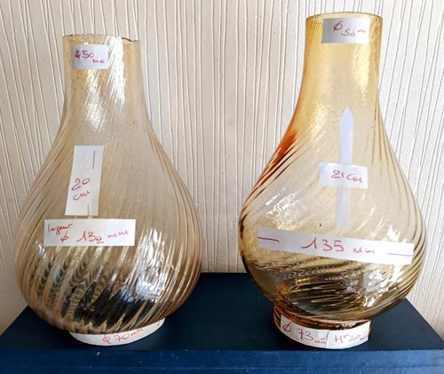 Verre lampe pétrole - verre,