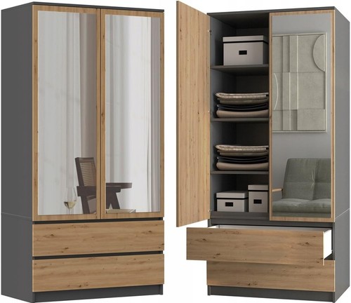 Bdw armoire avec miroir - armoire,