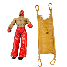 Jakks Deluxe Aggression Series 7 WWE Rey Mysterio Action Figure w Stretcher Red